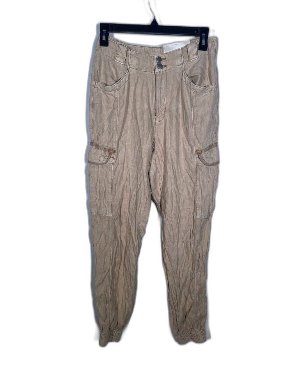 AMERICAN EAGLE WOMENS KHAKI TAN HIGH RISE CARGO JOGGER PANT 2 NEW TAGS
